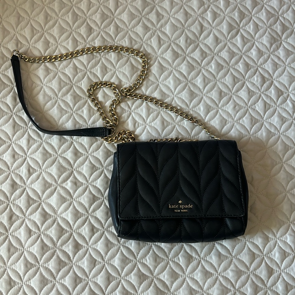 Kate spade quilted black purse